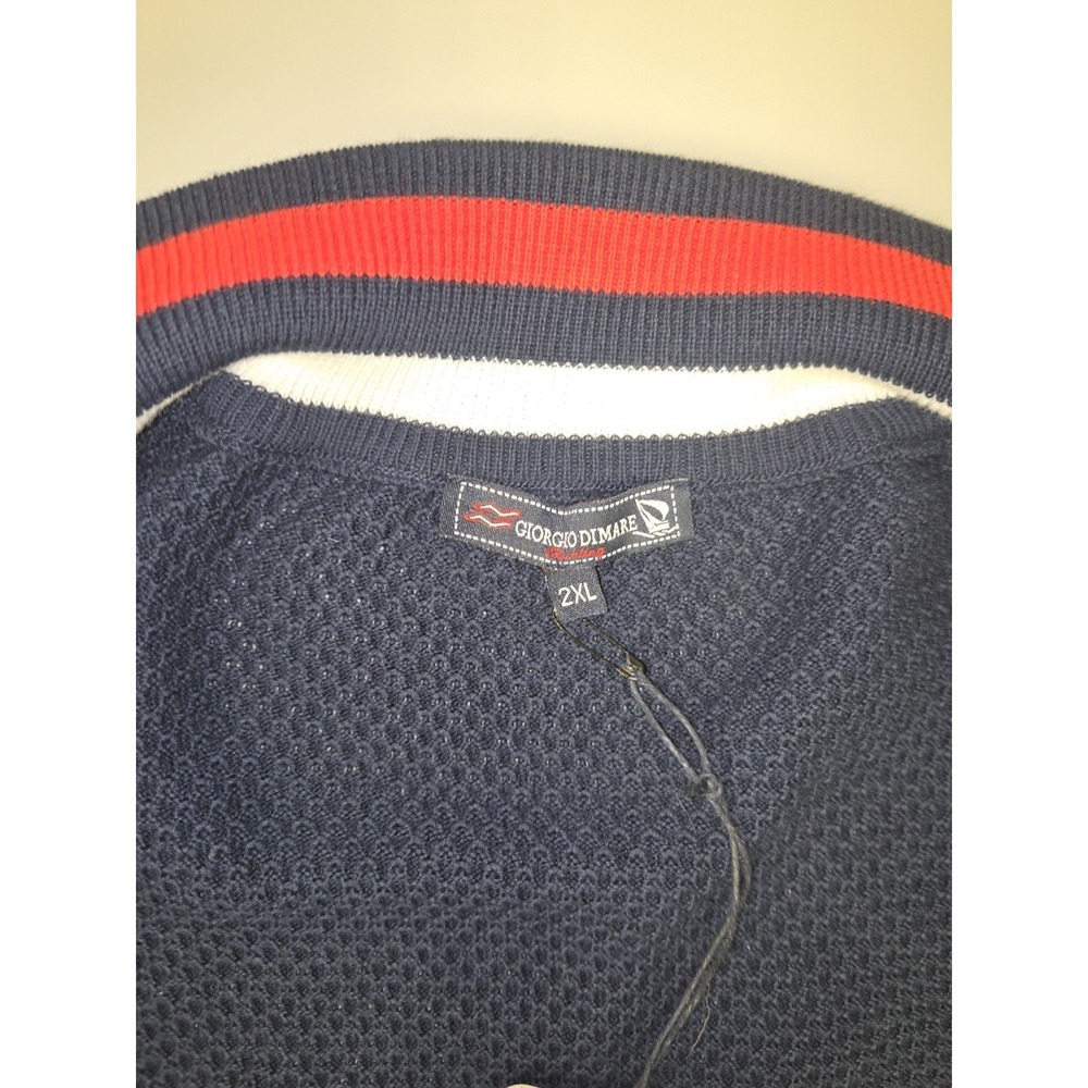 Giorgio Di Mare Men's Yachting Collection Full Zip Sweater Size 2XL Navy NWT - Picture 3 of 14